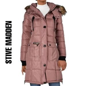 Steve Madden Women’s Faux Fur Heavyweight Puffer Jacket Size Medium